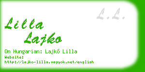 lilla lajko business card